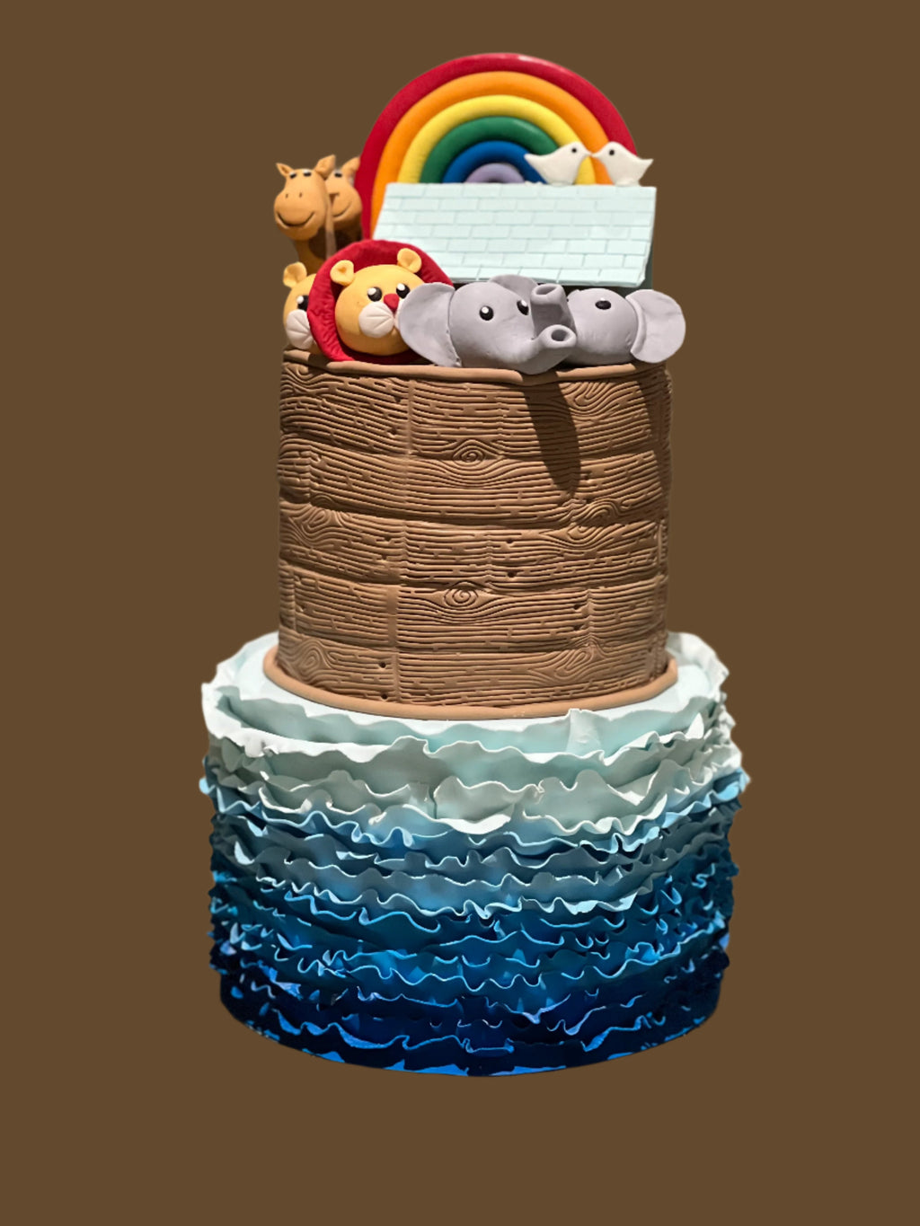 Noah's Ark Theme Cake - 3KG Custom Chocolate Buttercream Cake