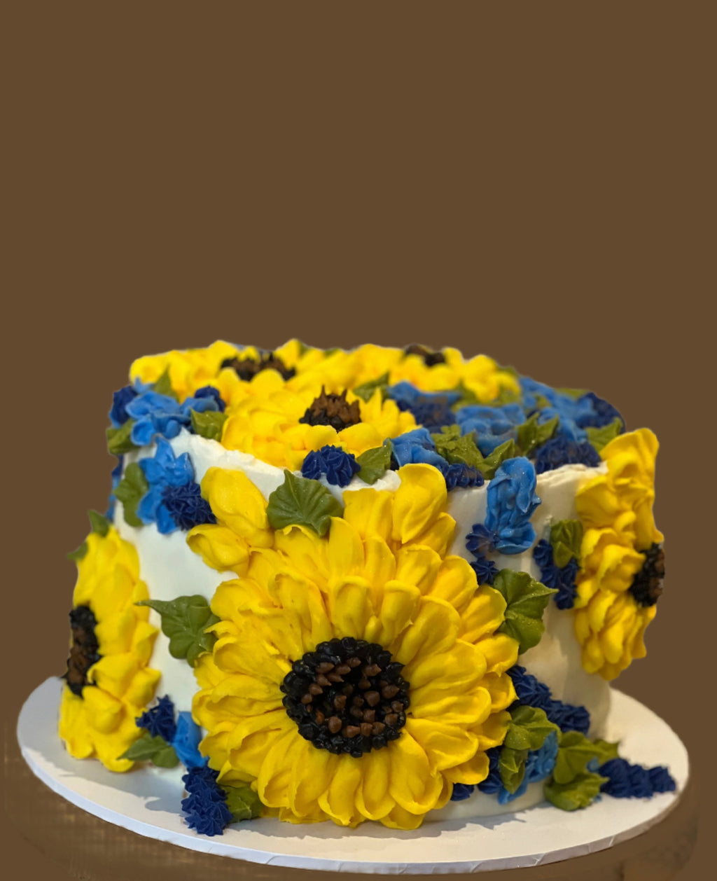 Sunflower themed Summer Cake - 1KG Elegant Fresh Buttercream Cake
