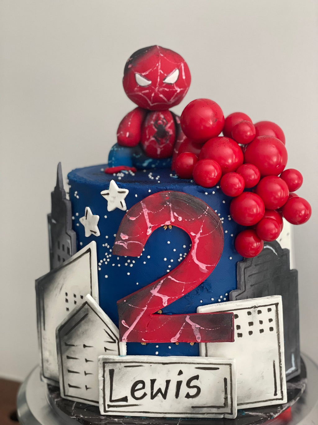 Custom Spiderman Birthday Cake