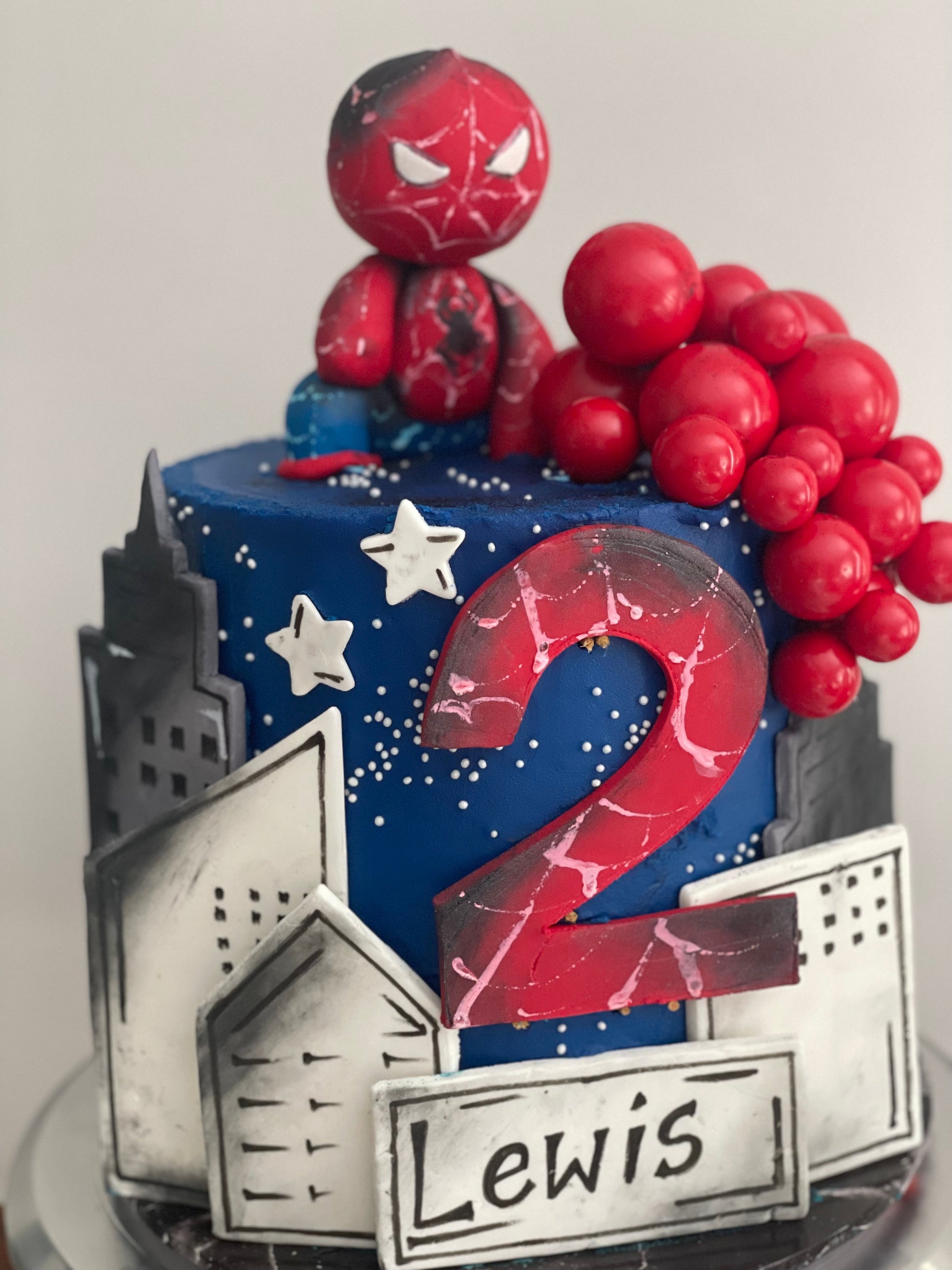 Custom Spiderman Birthday Cake