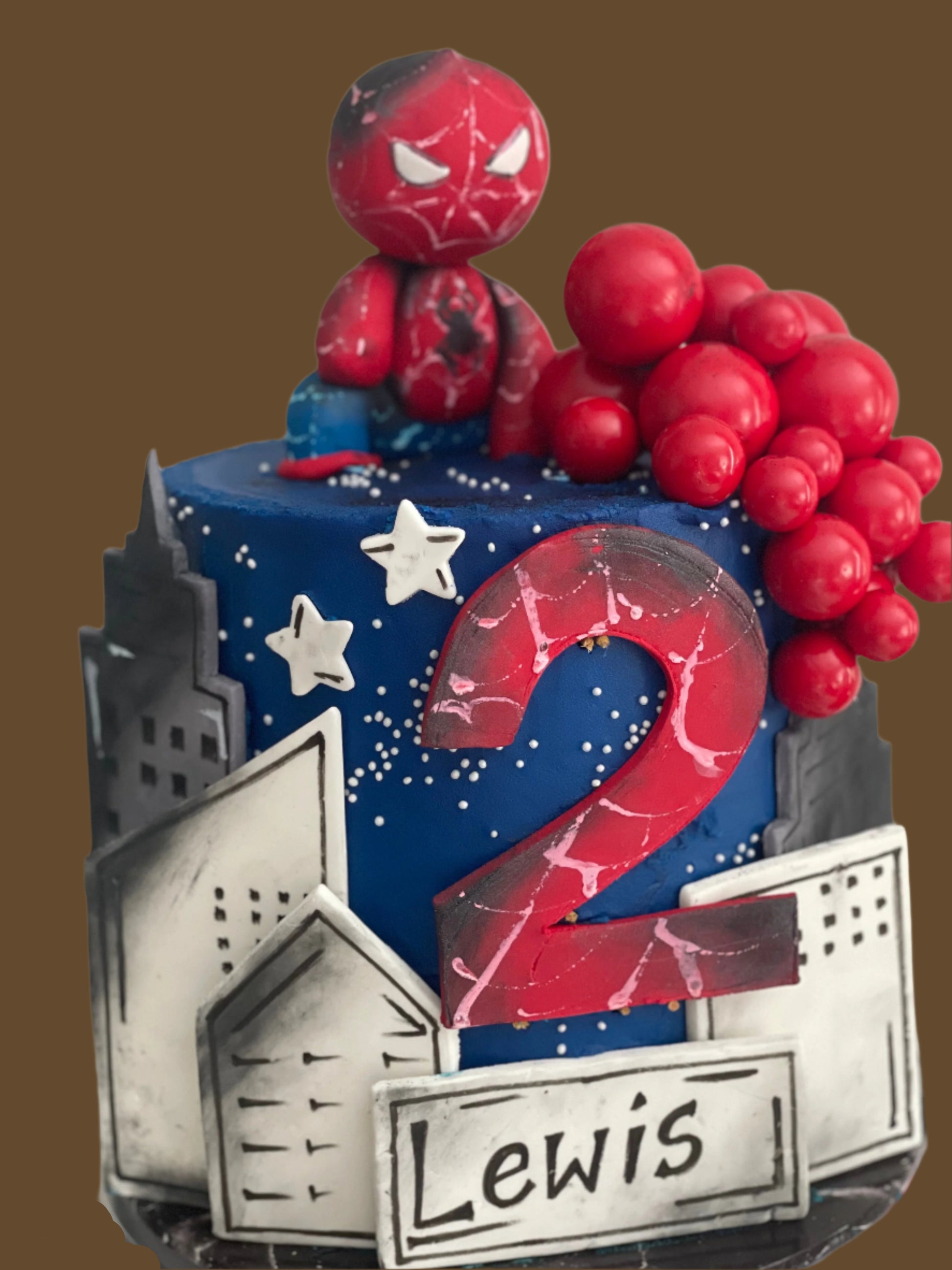 Custom Spiderman Birthday Cake