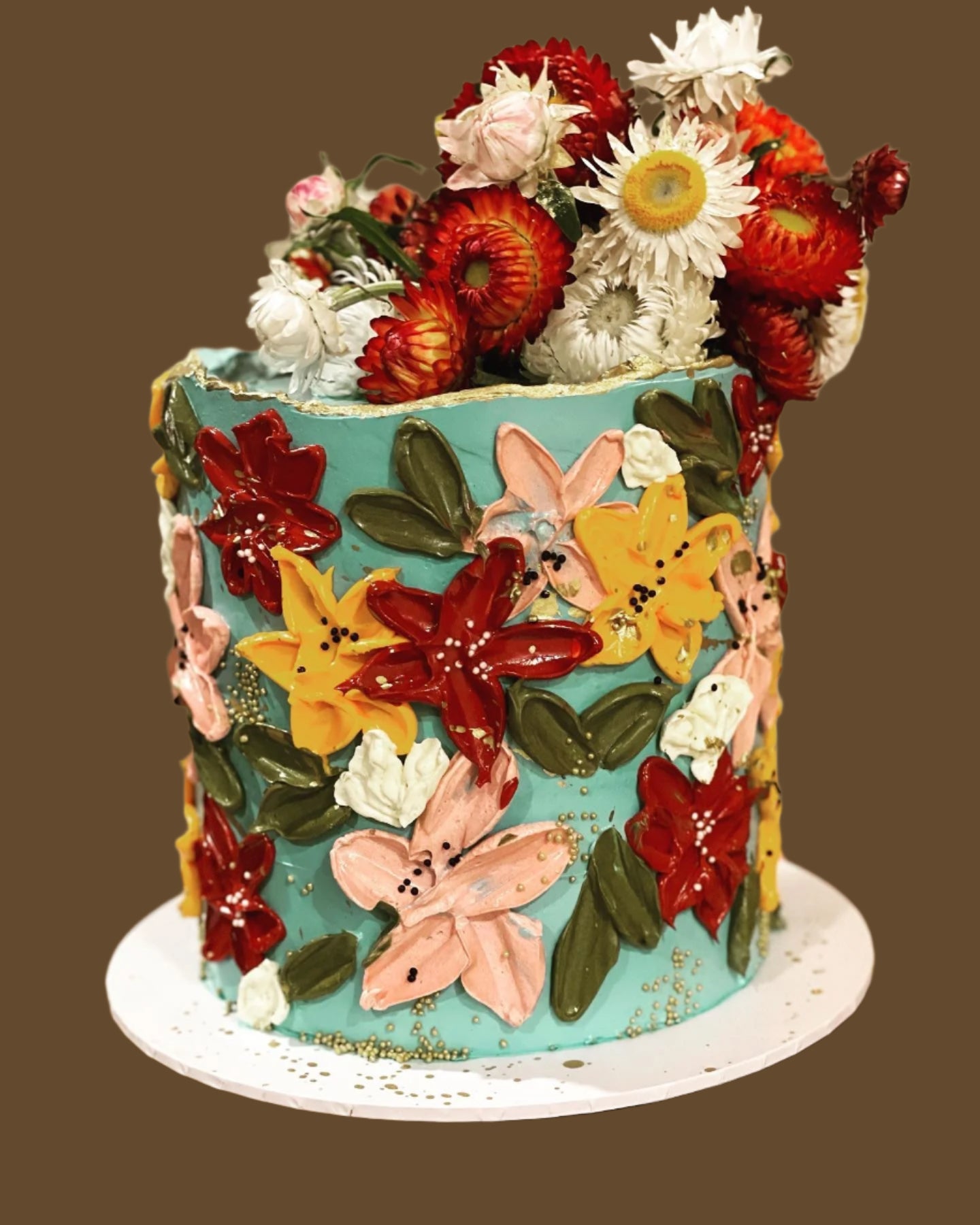 Cake vanilla floral design